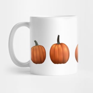 Five Pumpkins (Bright Green) Mug